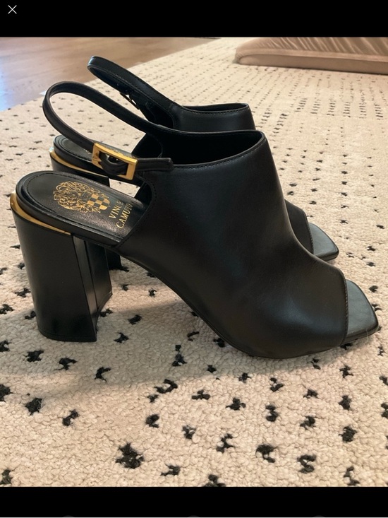 Vince Camuto Shoes - Vince Camuto Haliza black peep toe, sling back booties heels, 9